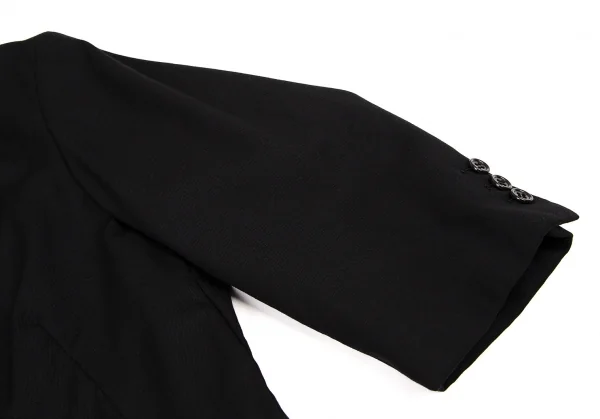 ブラックコムデギャルソンBLACK COMME des GARCONSウールギャバ製品洗い加工モーニングジャケット 黒M K-108320_007