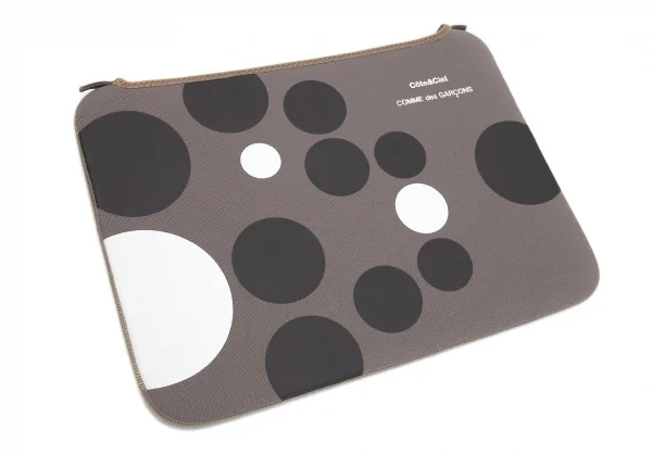 コムデギャルソン×コートエシエルCOMME des GARCONS×Cote&Ciel MacBookケース グレーベージュ黒白 K-108330_004