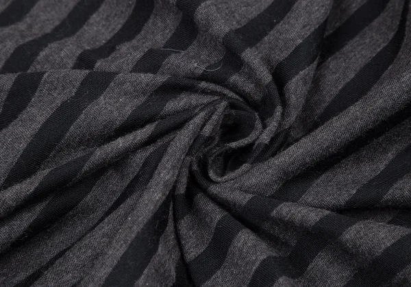 サカイ ラックsacai luck ボーダーネックデザインカットソー グレー黒2 K-108338_011