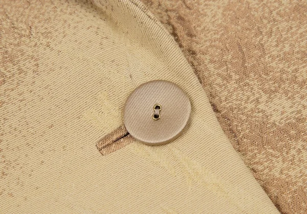 ランバンコレクションLANVIN collection ウール混ローズジャガード1Bジャケット ベージュ茶38 K-108340_009