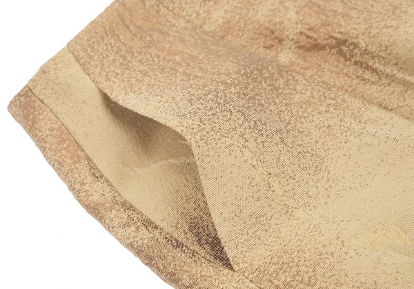 ランバンコレクションLANVIN collection ウール混ローズジャガード台形スカート ベージュ茶38 K-108341_005