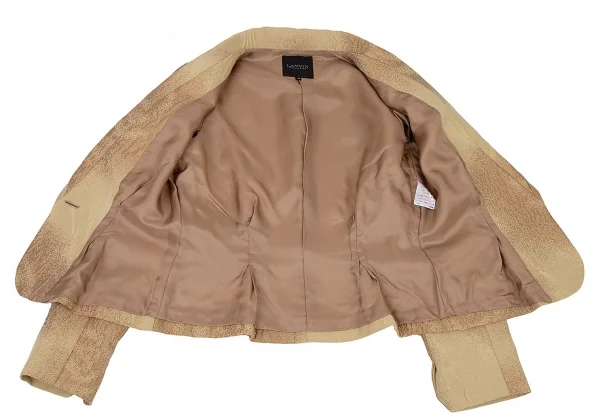 ランバンコレクションLANVIN collection ウール混ローズジャガードセットアップ ベージュ茶38 K-108342_011