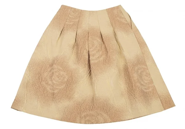 ランバンコレクションLANVIN collection ウール混ローズジャガードセットアップ ベージュ茶38 K-108342_018