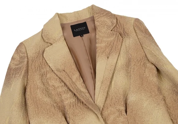 ランバンコレクションLANVIN collection ウール混ローズジャガードセットアップ ベージュ茶38 K-108342_004