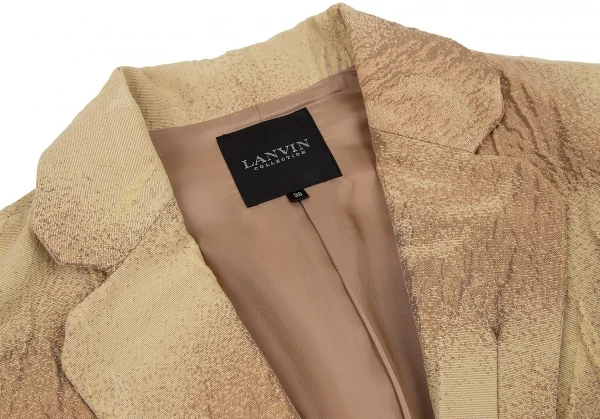 ランバンコレクションLANVIN collection ウール混ローズジャガードセットアップ ベージュ茶38 K-108342_005