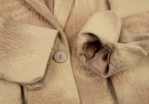 ランバンコレクションLANVIN collection ウール混ローズジャガードセットアップ ベージュ茶38 K-108342_007