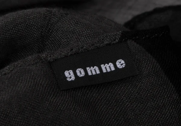 ゴムGOMME プリントシースルーストール チャコール黒 K-108355_014