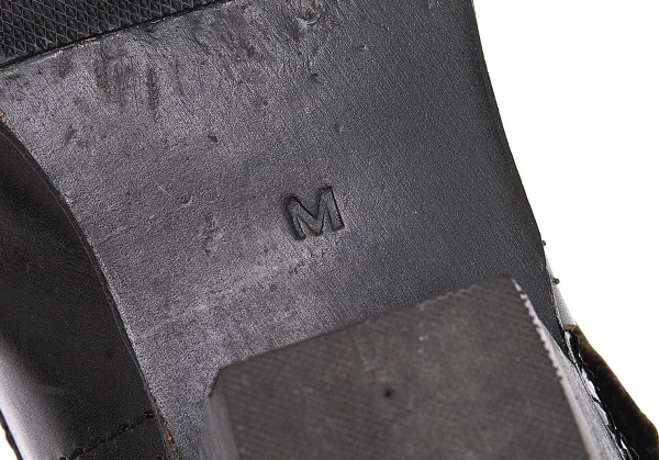 ジュンヤワタナベマンピンク コムデギャルソンJUNYA WATANABE MAN PINK COMME des GARCONS スタッズトゥストラップレザーシューズ 黒M(25位) K-108357_006