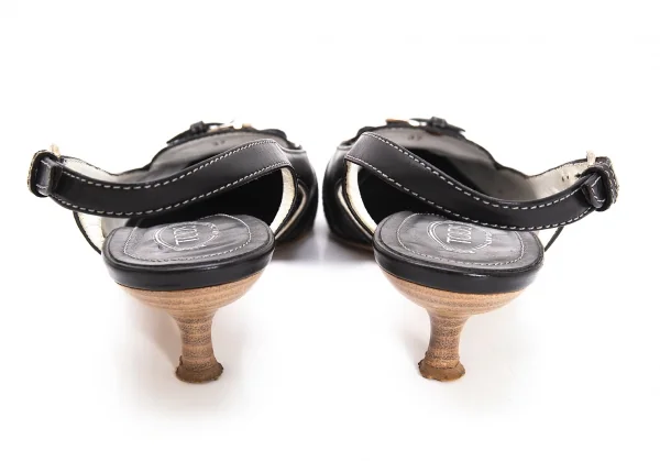 トッズTOD'S ベルトデザインレザーパンプス 黒37(24位) K-108359_004