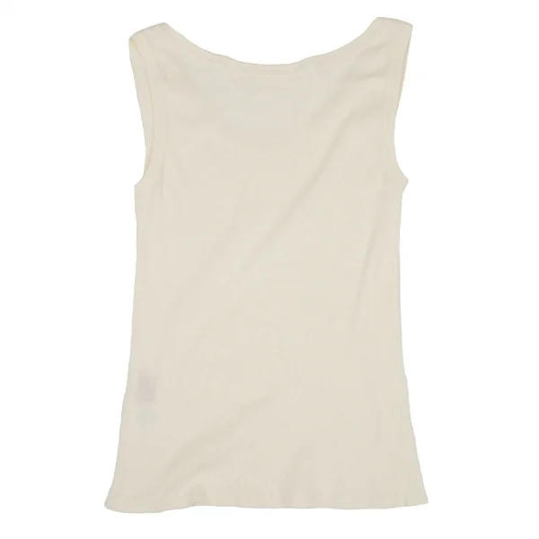 イッセイミヤケ ハートISSEY MIYAKE HaaT コットンサイドリブタンクトップ クリーム2 K-108361_008