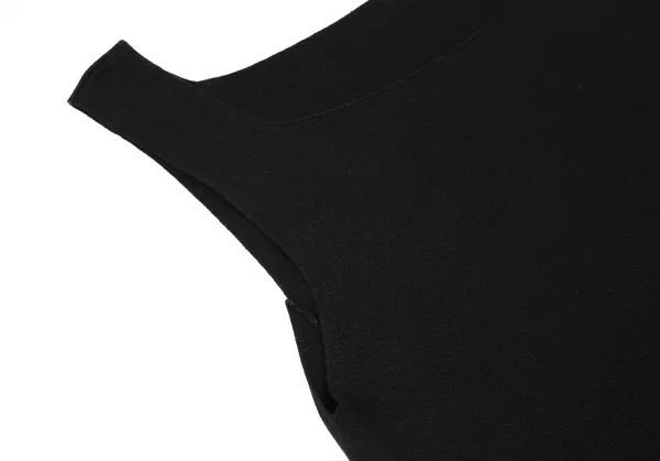イッセイミヤケ ハートISSEY MIYAKE HaaT コットンサイドポケットスクエアネックタンクトップ 黒2 K-108363_004