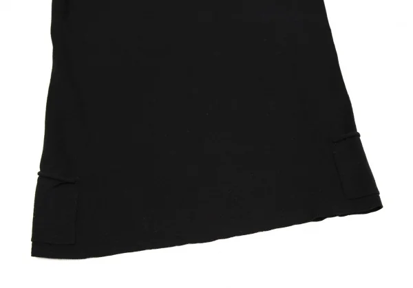 イッセイミヤケ ハートISSEY MIYAKE HaaT コットンサイドポケットスクエアネックタンクトップ 黒2 K-108363_005