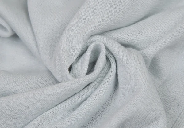 イッセイミヤケ ハートISSEY MIYAKE HaaT コットンサイドリブUネック五部袖Tシャツ 水色2 K-108368_012