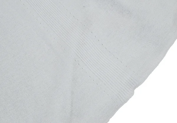 イッセイミヤケ ハートISSEY MIYAKE HaaT コットンサイドリブUネック五部袖Tシャツ 水色2 K-108368_008