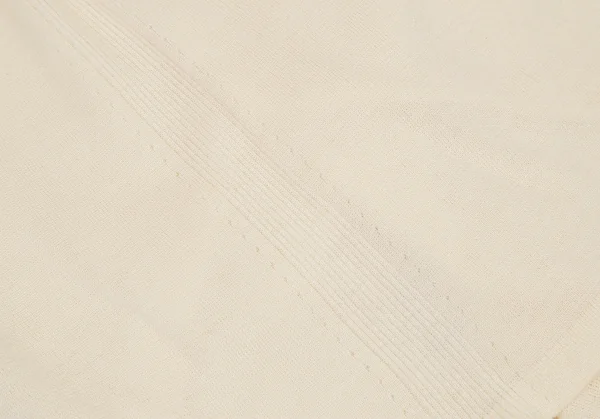 イッセイミヤケ ハートISSEY MIYAKE HaaT コットンサイドリブUネック5分袖Tシャツ ベージュ2 K-108369_008