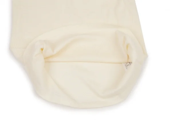 イッセイミヤケ ハートISSEY MIYAKE HaaT コットンサイドリブUネック5分袖Tシャツ ベージュ2 K-108369_009