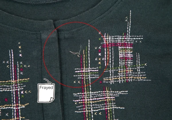 イッセイミヤケ ハートISSEY MIYAKE HaaT コットンスナップボタンステッチデザインヘンリーTシャツ ダークグリーン2 K-108374_004
