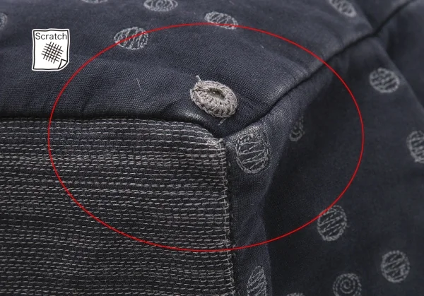 イッセイミヤケハートタマシャ小ISSEY MIYAKEHaaTTaMaSHa ドット刺繍ハンドバッグ 紺 K-108399_010