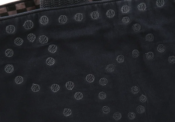 イッセイミヤケハートタマシャ小ISSEY MIYAKEHaaTTaMaSHa ドット刺繍ハンドバッグ 紺 K-108399_003