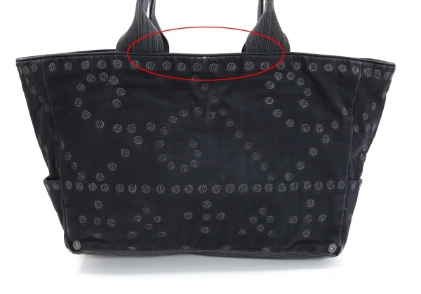 イッセイミヤケハートタマシャ小ISSEY MIYAKEHaaTTaMaSHa ドット刺繍ハンドバッグ 紺 K-108399_006