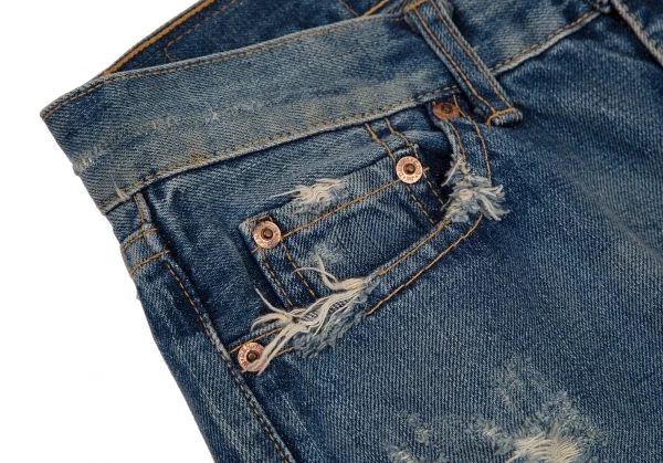 ジュンヤワタナベ コムデギャルソン デニムJUNYA WATANABE COMME des GARCONS denim ハードクラッシュデニムパンツ インディゴL K-108401_004