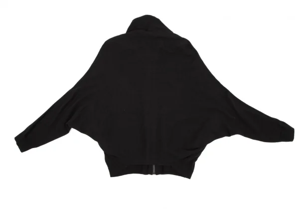 アツロウタヤマATSURO TAYAMA カシミヤ混フルジップドルマンニット 黒36 K-108405_010