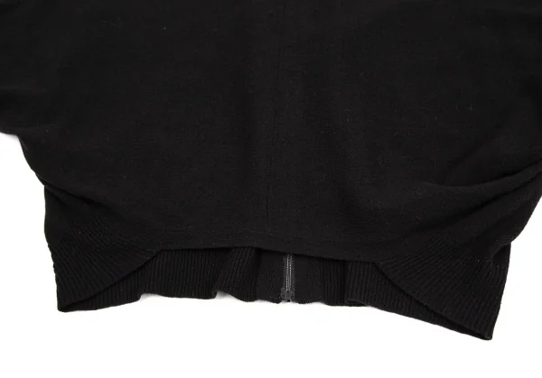 アツロウタヤマATSURO TAYAMA カシミヤ混フルジップドルマンニット 黒36 K-108405_011