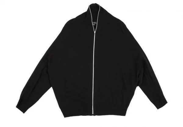 アツロウタヤマATSURO TAYAMA カシミヤ混フルジップドルマンニット 黒36 K-108405_002