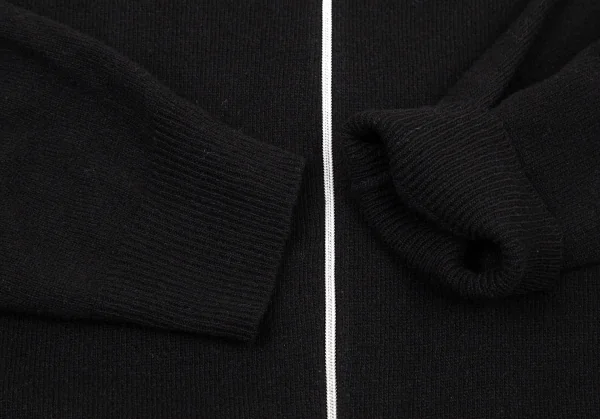 アツロウタヤマATSURO TAYAMA カシミヤ混フルジップドルマンニット 黒36 K-108405_007