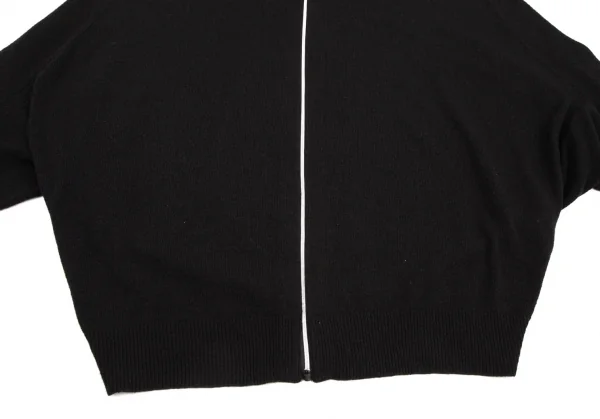アツロウタヤマATSURO TAYAMA カシミヤ混フルジップドルマンニット 黒36 K-108405_008