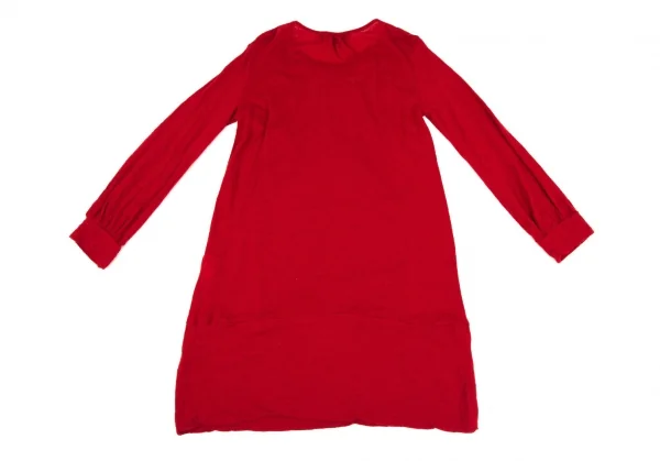 アツロウタヤマATSURO TAYAMA ウールフリル装飾ニットチュニック 赤38 K-108407_013