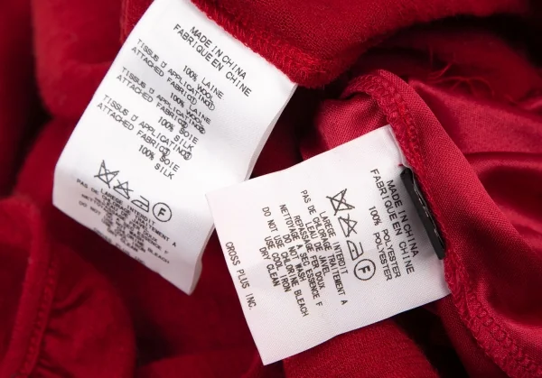 アツロウタヤマATSURO TAYAMA ウールフリル装飾ニットチュニック 赤38 K-108407_015