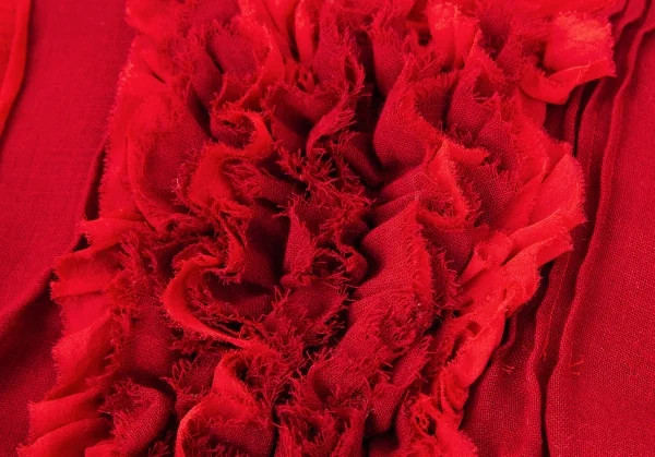 アツロウタヤマATSURO TAYAMA ウールフリル装飾ニットチュニック 赤38 K-108407_005