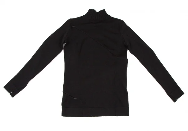 アツロウタヤマATSURO TAYAMA ウール螺旋ファスナーデザインニットセーター 黒36 K-108434_011