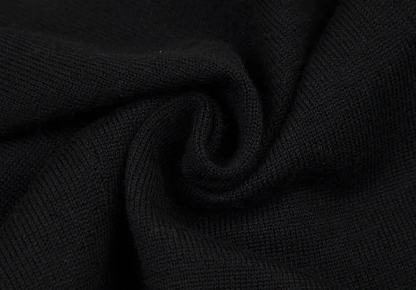 アツロウタヤマATSURO TAYAMA ウール螺旋ファスナーデザインニットセーター 黒36 K-108434_014