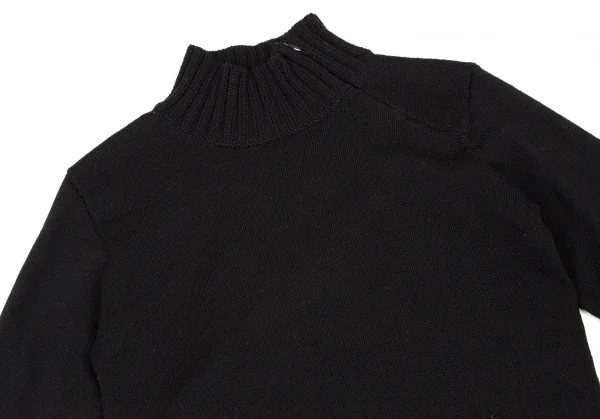 アツロウタヤマATSURO TAYAMA ウール螺旋ファスナーデザインニットセーター 黒36 K-108434_003