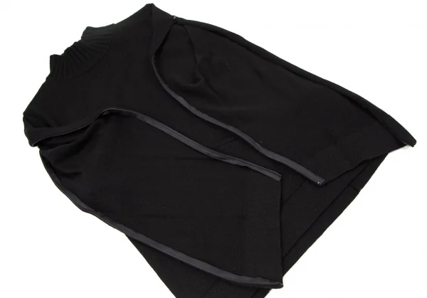 アツロウタヤマATSURO TAYAMA ウール螺旋ファスナーデザインニットセーター 黒36 K-108434_007