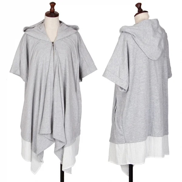 ATSURO TAYAMA Shirt Layered Zip Front Sweat Parka Grey 38 K-108435_001