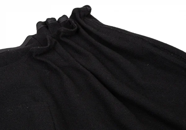スナオクワハラsunao kuwahara I.S. ウールギャザーペーストデザインスカート 黒M K-108439_004