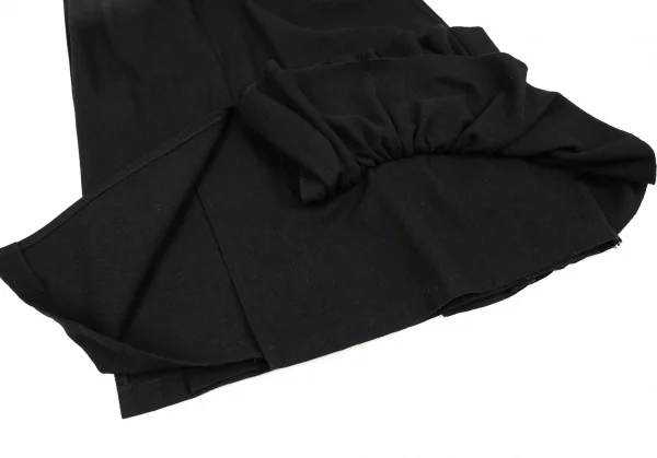 スナオクワハラsunao kuwahara I.S. ウールギャザーペーストデザインスカート 黒M K-108439_007