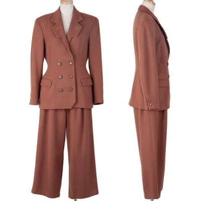 ヨウジヤマモト ファム yohji yamamoto femme フラノセットアップスーツ レンガ