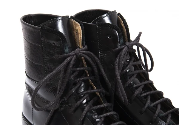 ヨウジヤマモト ファム×ヒロムタカハラYohji Yamamoto FEMME×HIROMU TAKAHARA スウェード切替レザーブーツ 黒3(24位) K-108449_008