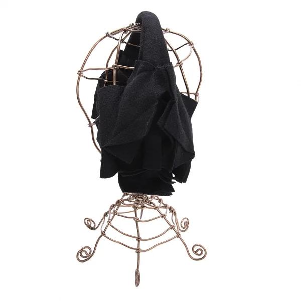 ヨウジヤマモト ファムYohji Yamamoto FEMME 多重フェルトパッチ耳あて 黒 K-108458_003