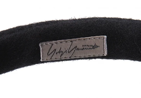ヨウジヤマモト ファムYohji Yamamoto FEMME 多重フェルトパッチ耳あて 黒 K-108458_010