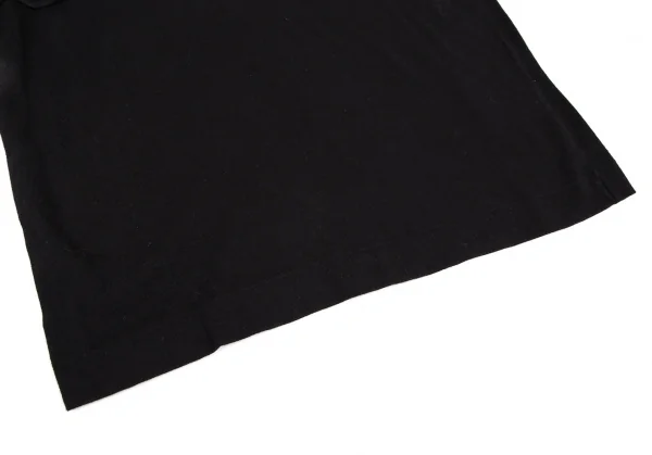 ブラックコムデギャルソンBLACK COMME des GARCONSコットンコサージュ装飾Tシャツ 黒M K-108461_006