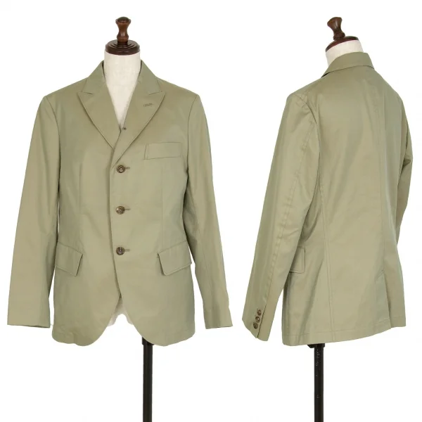 ジュンヤワタナベ コムデギャルソンJUNYA WATANABE COMME des GARCONSコットンピークドラペル4Bジャケット 玉虫カーキM K-108479_001