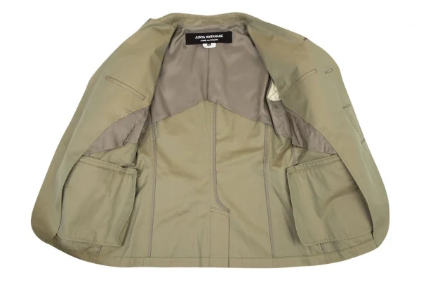 ジュンヤワタナベ コムデギャルソンJUNYA WATANABE COMME des GARCONSコットンピークドラペル4Bジャケット 玉虫カーキM K-108479_010