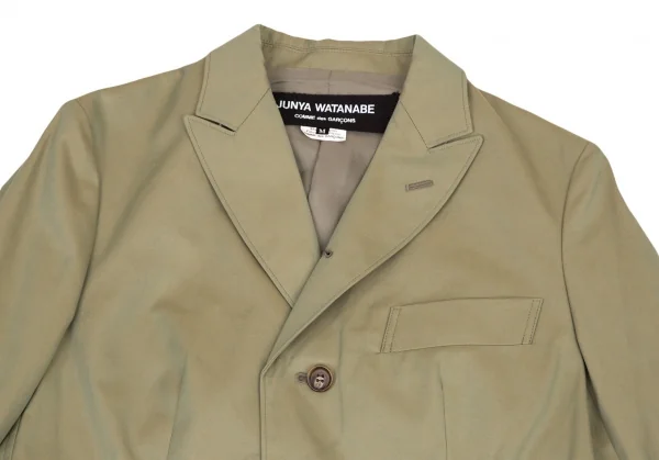 ジュンヤワタナベ コムデギャルソンJUNYA WATANABE COMME des GARCONSコットンピークドラペル4Bジャケット 玉虫カーキM K-108479_003