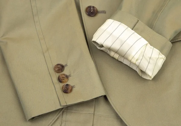 ジュンヤワタナベ コムデギャルソンJUNYA WATANABE COMME des GARCONSコットンピークドラペル4Bジャケット 玉虫カーキM K-108479_007