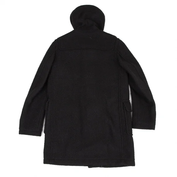 ジュンヤワタナベマンピンク コムデギャルソンJUNYA WATANABE MAN PINK COMME des GARCONSウール裏チェックダッフルコート 黒M K-108481_015